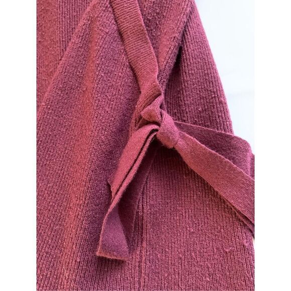 Apt 9 Burgundy Crossover Long Sweater ✝️ - Picture 10 of 11